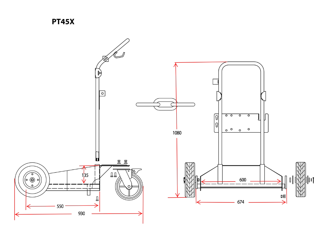 pt45x dimensions